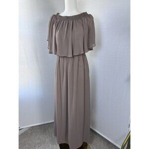 Show Me Your MuMu Taupe Maxi Dress